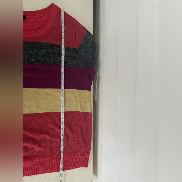 Oversized Colorblock Lightweight Sparkle Thread Marée Pour Toi Sweater - Picture 8 of 10